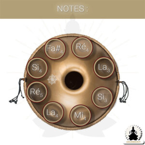 Kultainen Handpan – 17 ääni – Lisävarusteet Mukana (4)