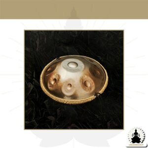 9 Nuotin Handpan – Kultainen – D Molli – Lisävarusteet Mukana (4)