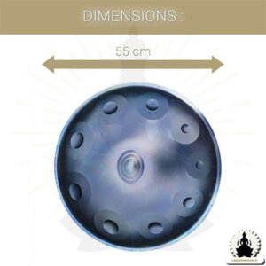 10 Nuotin Handpan – Galaxy Blue – D Molli – Lisävarusteet Mukana (5)