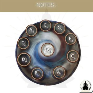10 Nuotin Handpan – Milky Way – D Molli – Lisävarusteet mukana (3)