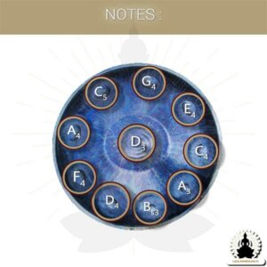 10 Nuotti Handpan – Purple Space – D Molli – Lisävarusteet Mukana (3)