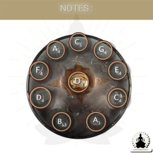 10 nuotin Handpan – Hämärä – D molli – Lisävarusteet Mukana (6)